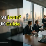 UK corporate finance comparison showing business line of credit versus commercial term loan for SMEs in London.